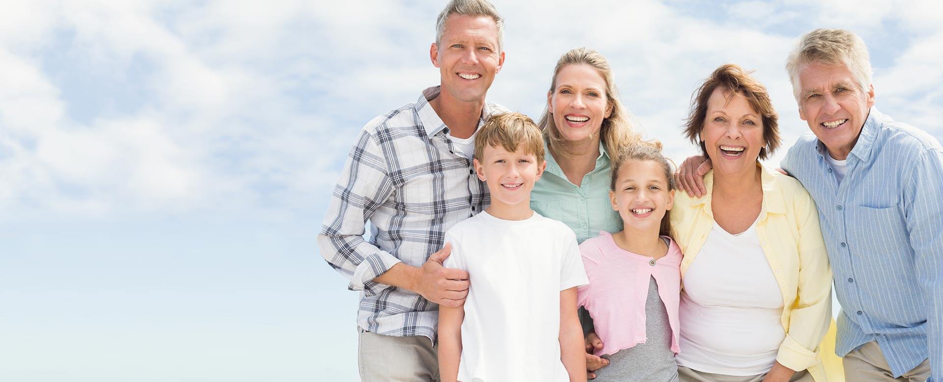Family smiling together