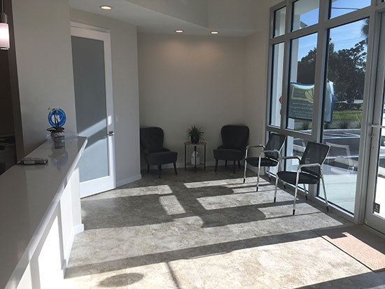 Dental office waiting area